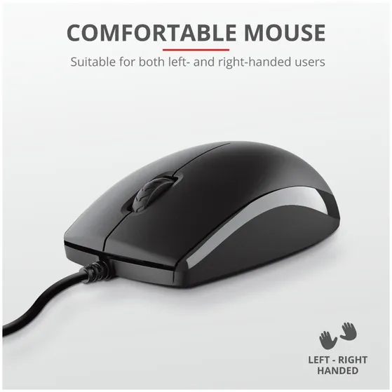 Trust Primo Bedraad toetsenbord en muisset Zwart