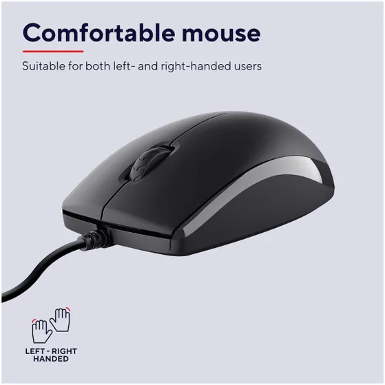 Trust Primo Bedraad toetsenbord en muisset Zwart