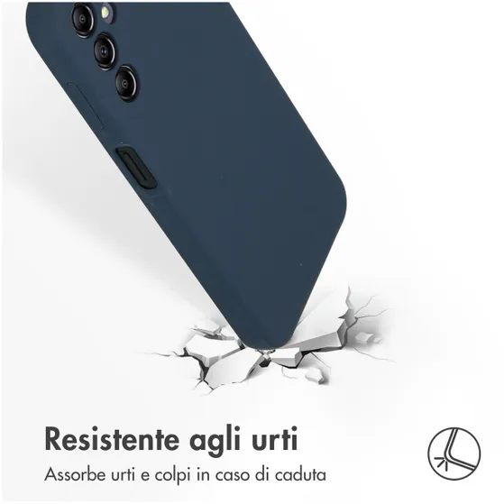 Accezz Liquid Silicone Backcover Samsung Galaxy A14 (5G) Donkerblauw