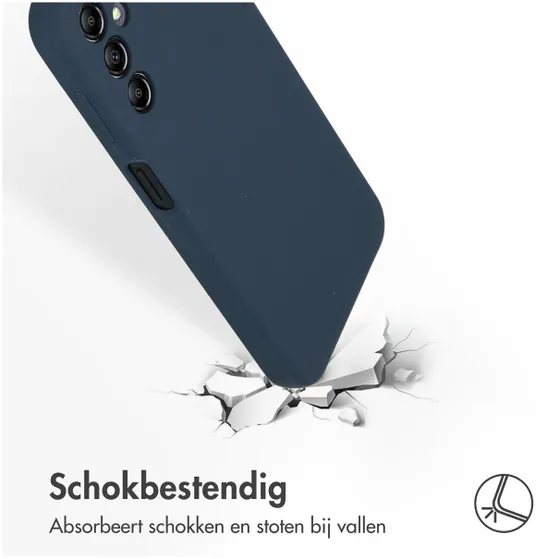 Accezz Liquid Silicone Backcover Samsung Galaxy A14 (5G) Donkerblauw