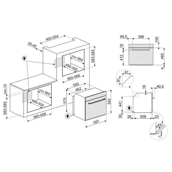 Smeg SO6202M2S Zwart