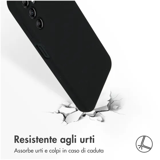 Accezz Liquid Silicone Backcover Samsung Galaxy A14 (5G) Zwart