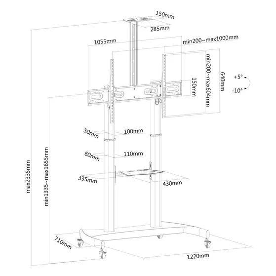 Neomounts PLASMA-M1950E Zwart