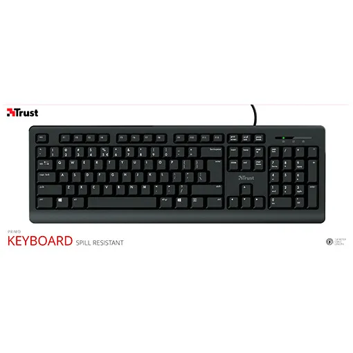 Trust Primo Bedraad toetsenbord Zwart