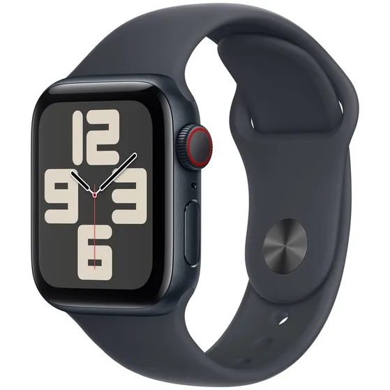Apple Watch SE GPS + Cellular 40mm Aluminium Case met Sport Band - S/M Middernacht