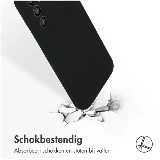 Accezz Liquid Silicone Backcover Samsung Galaxy A34 (5G) Zwart