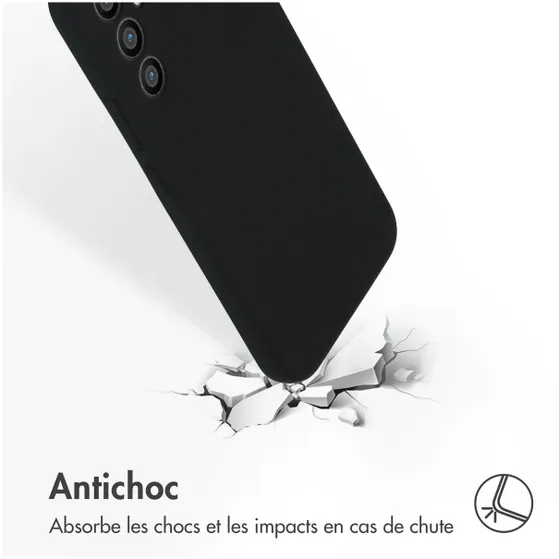 Accezz Liquid Silicone Backcover Samsung Galaxy A34 (5G) Zwart