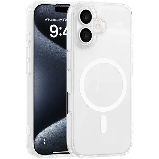 Just in Case Soft TPU Case MagSafe voor Apple iPhone 16 Transparant