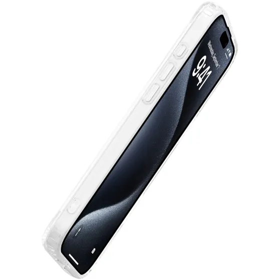 Just in Case Soft TPU Case MagSafe voor Apple iPhone 16 Pro Max Transparant