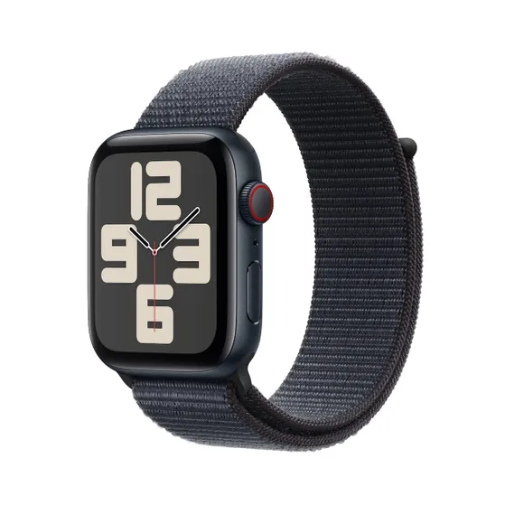 Apple Watch SE GPS + Cellular 44mm Aluminium Case met Ink Sport Loop Middernacht