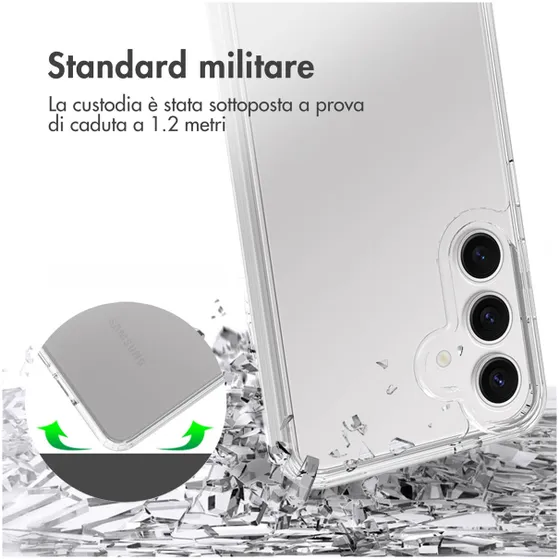 Accezz Xtreme Impact Backcover voor Samsung Galaxy S25 Transparant