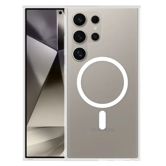 Just in Case Soft TPU Case MagSafe voor Samsung S24 Ultra Transparant