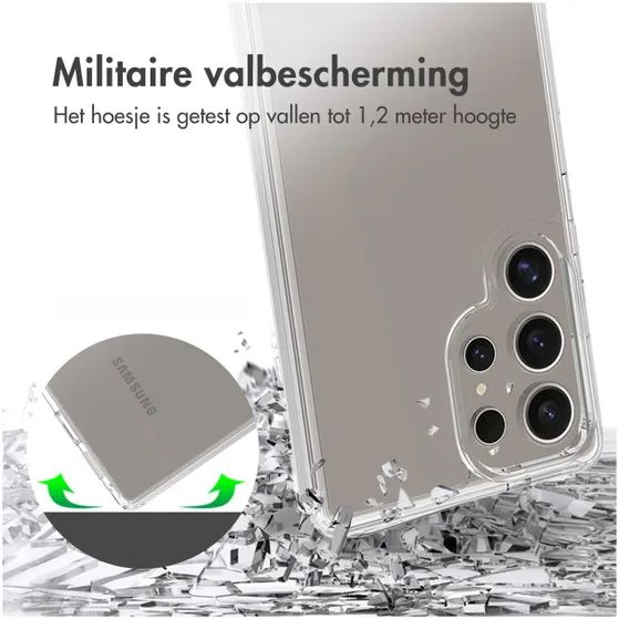 Accezz Xtreme Impact Backcover voor Samsung Galaxy S25 Ultra Transparant