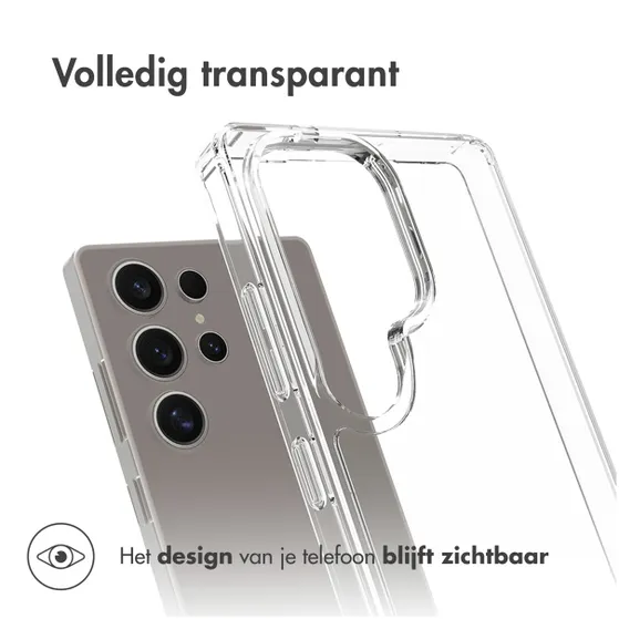 Accezz Xtreme Impact Backcover voor Samsung Galaxy S25 Ultra Transparant