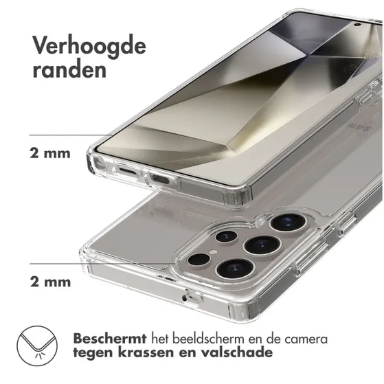 Accezz Xtreme Impact Backcover voor Samsung Galaxy S25 Ultra Transparant