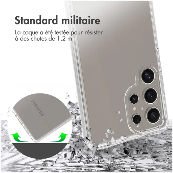 Accezz Xtreme Impact Backcover voor Samsung Galaxy S25 Ultra Transparant