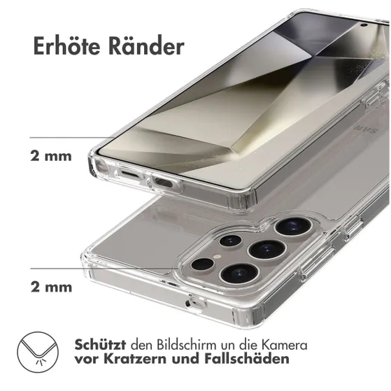 Accezz Xtreme Impact Backcover voor Samsung Galaxy S25 Ultra Transparant