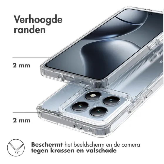 Accezz Xtreme Impact Backcover voor Xiaomi 14T Transparant