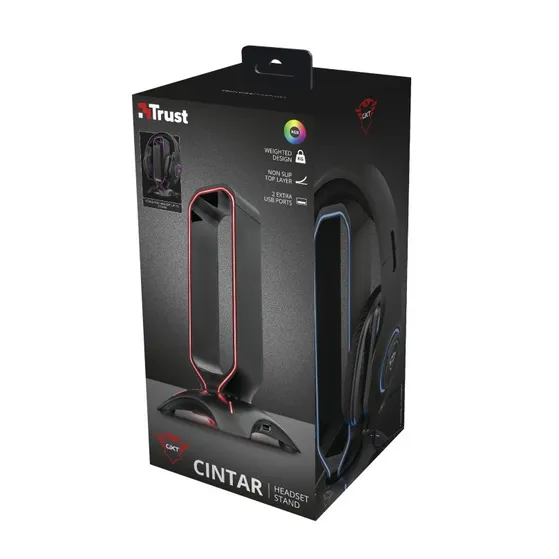 Trust GXT265 CINTAR RGB HEADSET STAND Zwart