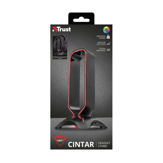 Trust GXT265 CINTAR RGB HEADSET STAND Zwart