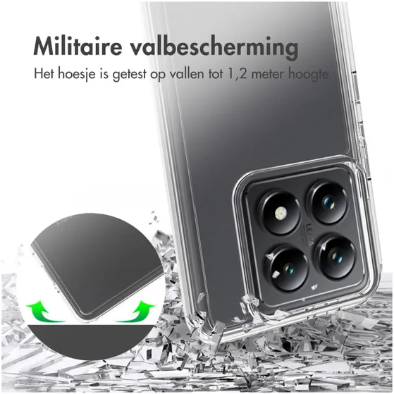 Accezz Xtreme Impact Backcover voor Xiaomi 14T Pro Transparant