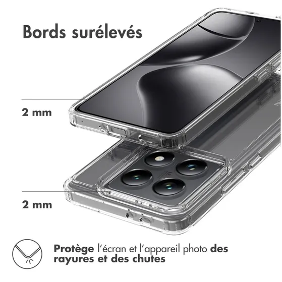 Accezz Xtreme Impact Backcover voor Xiaomi 14T Pro Transparant