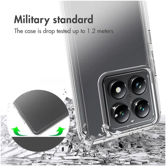 Accezz Xtreme Impact Backcover voor Xiaomi 14T Pro Transparant