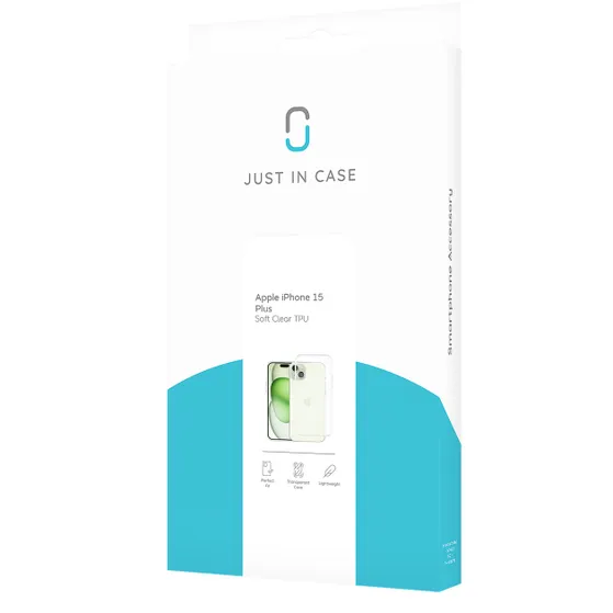 Just in Case Soft TPU Case voor Apple iPhone 15 Plus Transparant