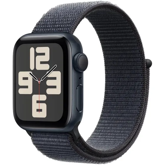 Apple Watch SE GPS 44mm Aluminium Case met Ink Sport Loop Middernacht