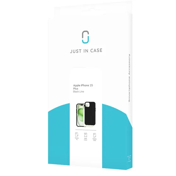 Just in Case Soft TPU Case voor Apple iPhone 15 Plus Zwart