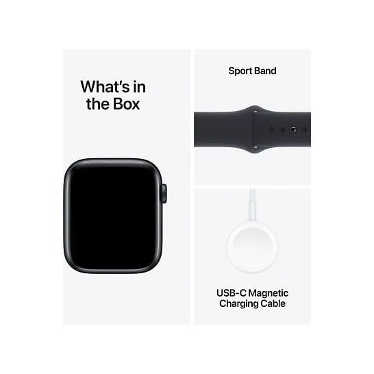 Apple Watch SE GPS 44mm Aluminium Case met Sport Band - M/L Middernacht