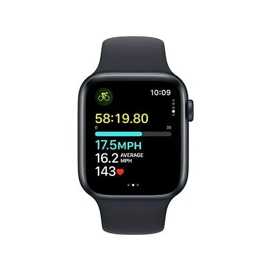 Apple Watch SE GPS 44mm Aluminium Case met Sport Band - M/L Middernacht
