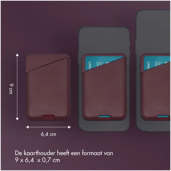 Accezz Accezz Leather Cardholder MagSafe - Kaarthouder met MagSafe - Heath Purple Paars