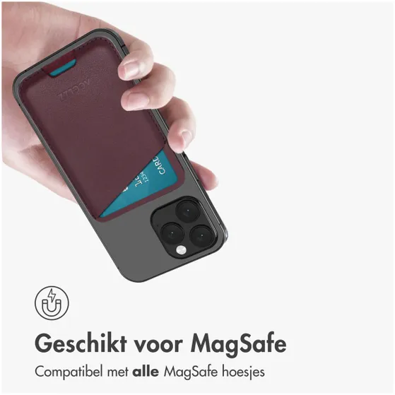Accezz Accezz Leather Cardholder MagSafe - Kaarthouder met MagSafe - Heath Purple Paars