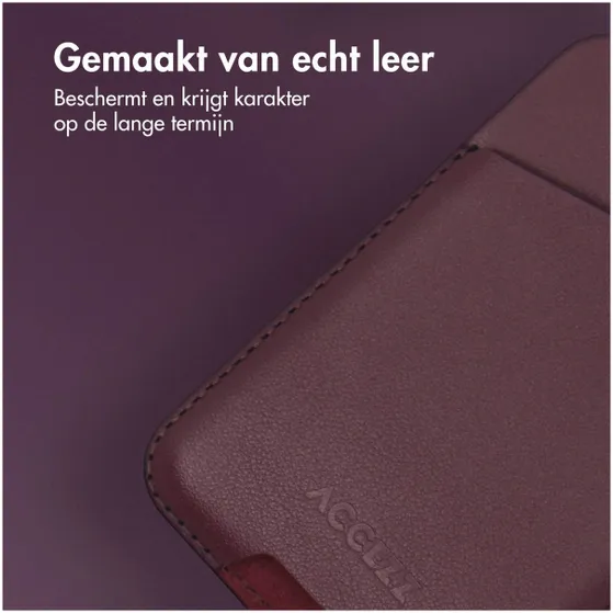 Accezz Accezz Leather Cardholder MagSafe - Kaarthouder met MagSafe - Heath Purple Paars
