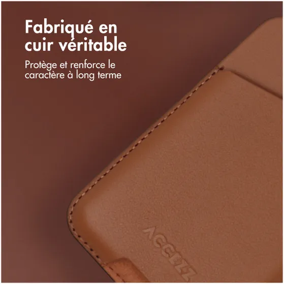 Accezz Accezz Leather Cardholder MagSafe - Kaarthouder met MagSafe - Sienna Brown Bruin