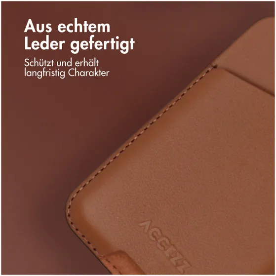 Accezz Accezz Leather Cardholder MagSafe - Kaarthouder met MagSafe - Sienna Brown Bruin