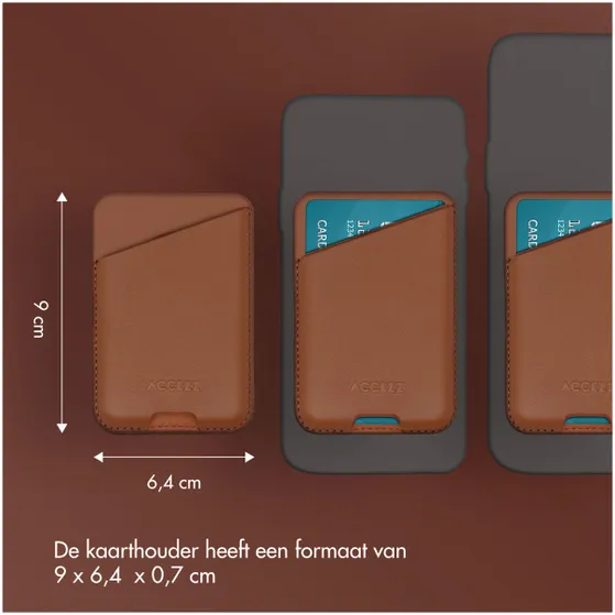 Accezz Accezz Leather Cardholder MagSafe - Kaarthouder met MagSafe - Sienna Brown Bruin