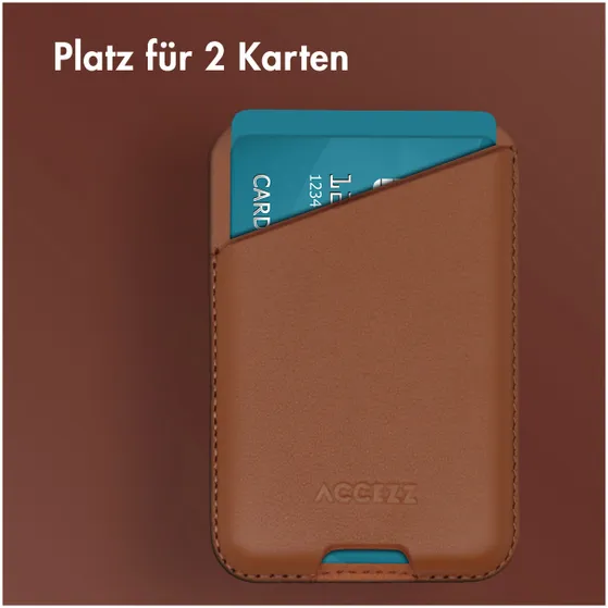 Accezz Accezz Leather Cardholder MagSafe - Kaarthouder met MagSafe - Sienna Brown Bruin