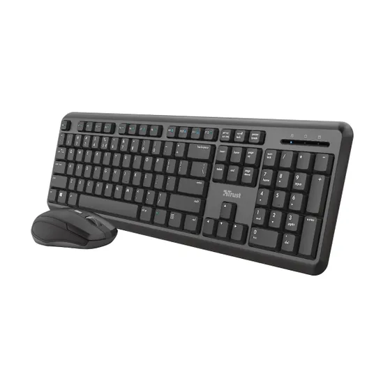 Trust TKM-350 WIRELESS KEYBOARD & MOUSE US Zwart