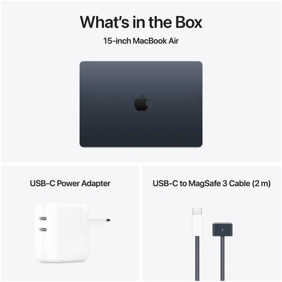 Apple MacBook Air 15-inch M4 (10 core CPU/10 core GPU) 24GB/512GB Middernacht