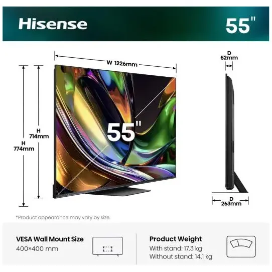 Hisense RGB MINI LED 55UR8S (2026)
