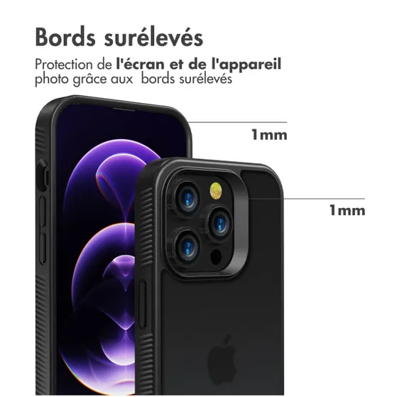 Accezz Rugged Frosted Backcover iPhone 14 Pro Zwart