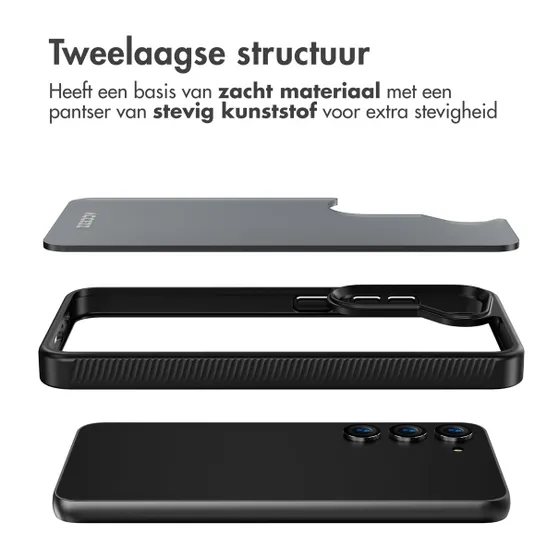Accezz Rugged Frosted Backcover Samsung Galaxy S23 Zwart
