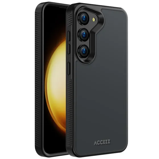 Accezz Rugged Frosted Backcover Samsung Galaxy S23 Zwart