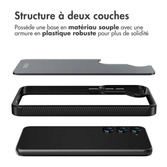 Accezz Rugged Frosted Backcover Samsung Galaxy S23 Zwart