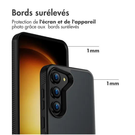 Accezz Rugged Frosted Backcover Samsung Galaxy S23 Zwart