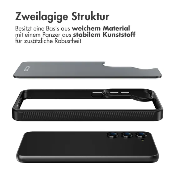 Accezz Rugged Frosted Backcover Samsung Galaxy S23 Zwart