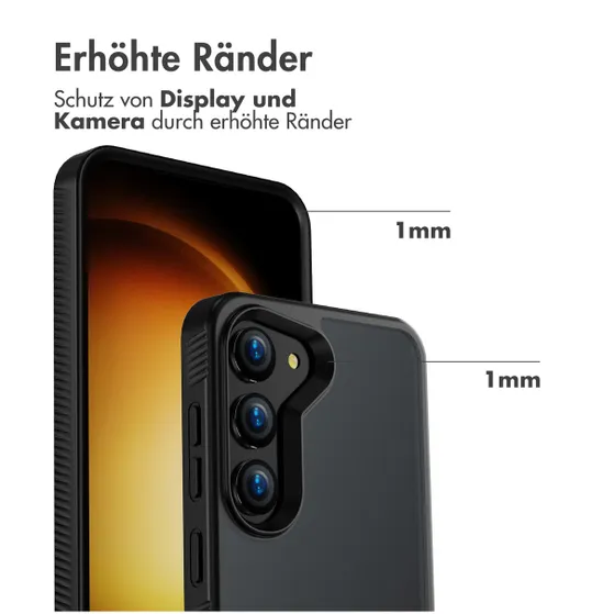 Accezz Rugged Frosted Backcover Samsung Galaxy S23 Zwart