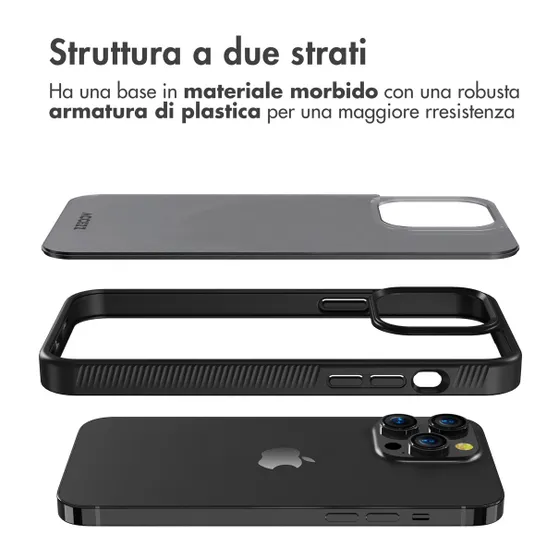 Accezz Rugged Frosted Backcover iPhone 14 Pro Max Zwart